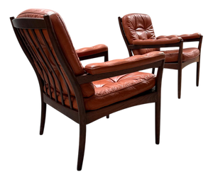 Vintage Swedish Lounge Chairs by Gunnar Kentemo for Göte-Möbler Nässjö, 1960s, Set of 2
