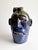 Mid 20th Century Vintage Georgia Folk Pottery Face Jug by Dal Burtchaell – Blue Glaze Sculptural Pitcher – Southern Folk Art For Sale - Image 5 of 12