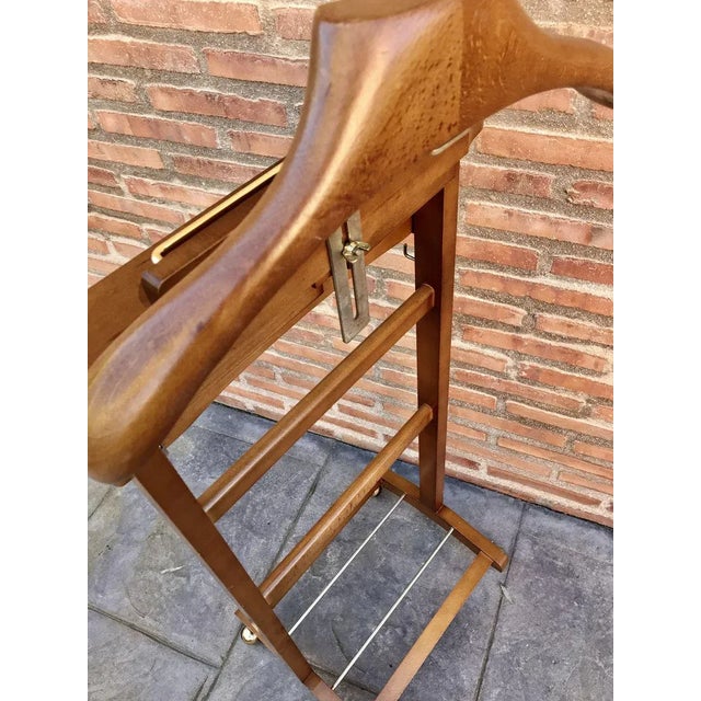 1960s Mid Century Modern Italian Wood Valet Stand, 1960s For Sale - Image 5 of 13