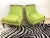 Green Vintage 1960s Mid Century Modern Green Boucle Upholstered Drexel Slipper Chairs, a Pair For Sale - Image 8 of 9