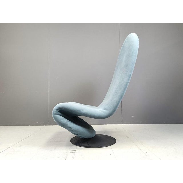 Textile 1-2-3 High Back Chair by Verner Panton for Fritz Hansen, 1970s For Sale - Image 7 of 9