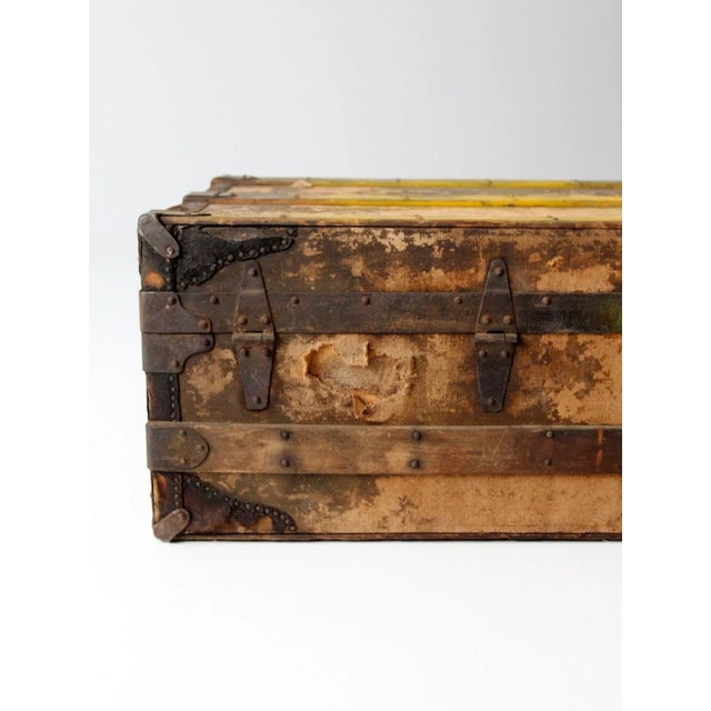 Antique Argentine Gaucho Trunk With Iron Strapping For Sale - Image 11 of 12