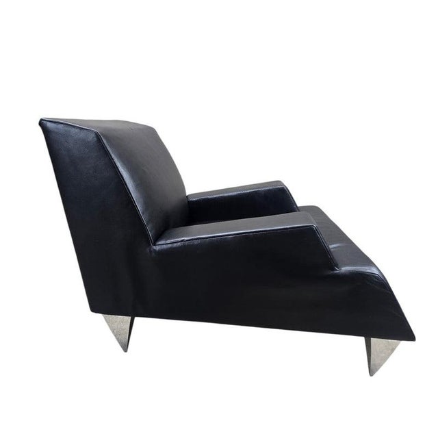 Mid-Century Modern Vintage Modern Lounge Chair and Chaise, 2-Piece Set by Catherine Chanicci For Sale - Image 3 of 8