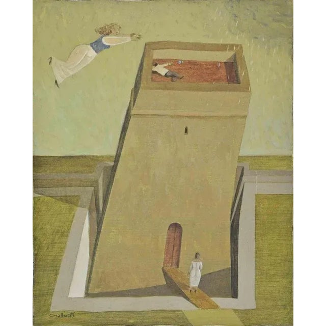 1970s Alberto Gallerati, Water that Doesn't Last, Oil on Canvas, 1970s For Sale - Image 5 of 5