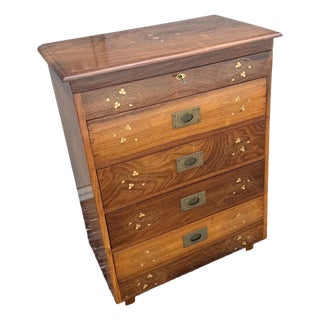 Vintage Italian Style Wooden Jewelry/Silverware Chest For Sale