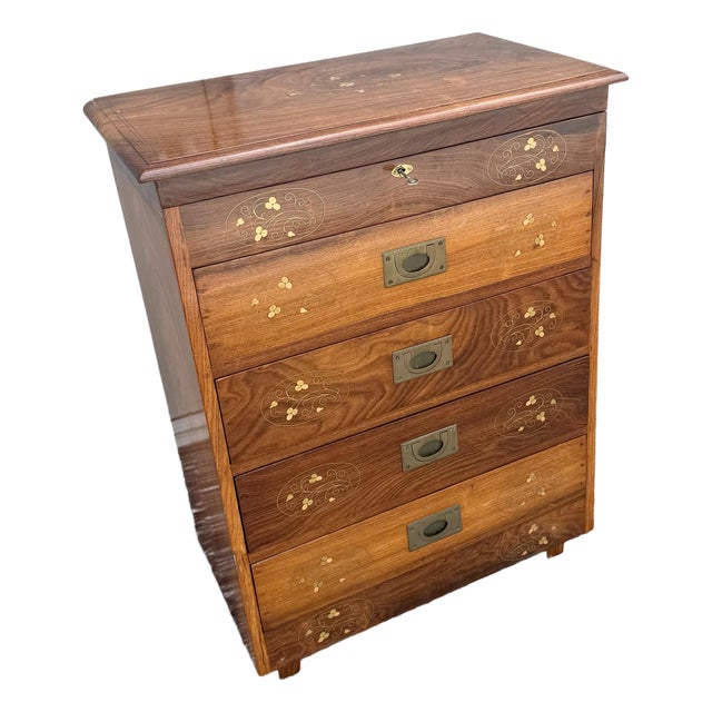 Vintage Italian Style Wooden Jewelry/Silverware Chest For Sale
