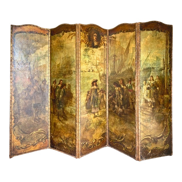 18th Century Paravento Oil Painting For Sale