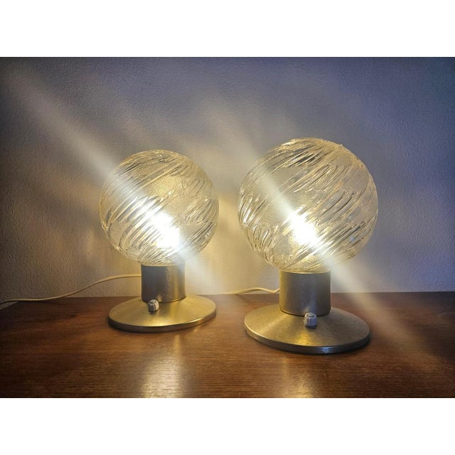 Mid-Century Table Lamps in Aluminum and Glass from Richard Essig, Germany, 1970s, Set of 2 For Sale - Image 11 of 13