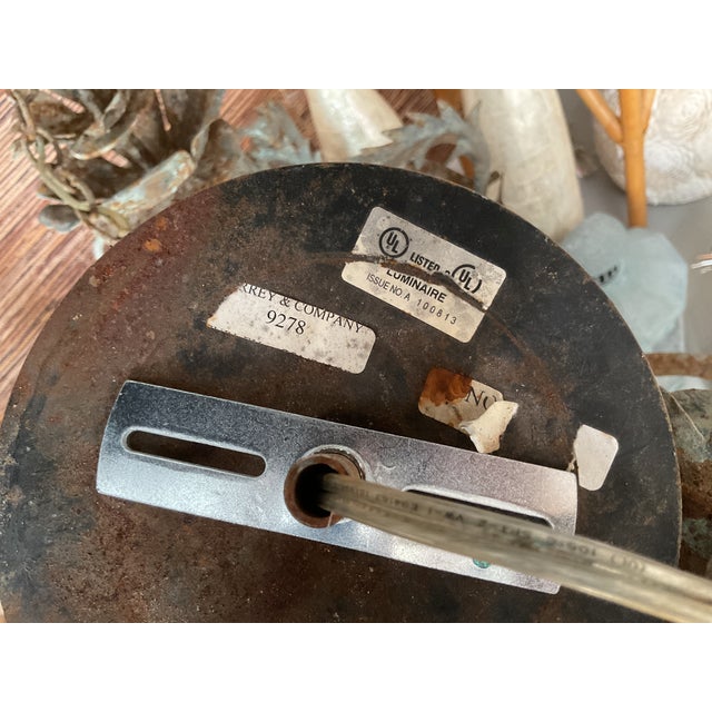 Vintage Capiz Shell Mosaic Curery & Company Lantern, Unmrked For Sale - Image 12 of 12