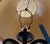 Late 20th Century Brutalist Wrought Iron Table Lamp With Shade For Sale - Image 10 of 11