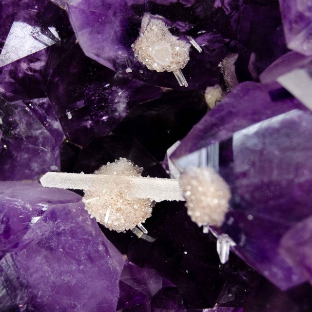 Gemstone XL Amethyst & Calcite Cluster, 103 Pounds (#H0392 Uruguay ) For Sale - Image 7 of 16