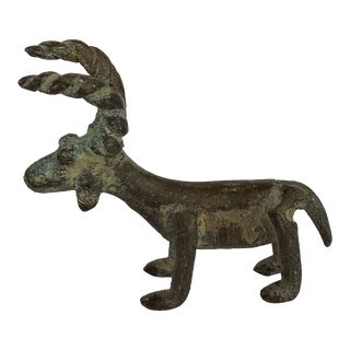 African Lobi Bronze Ram / Gold Weight For Sale