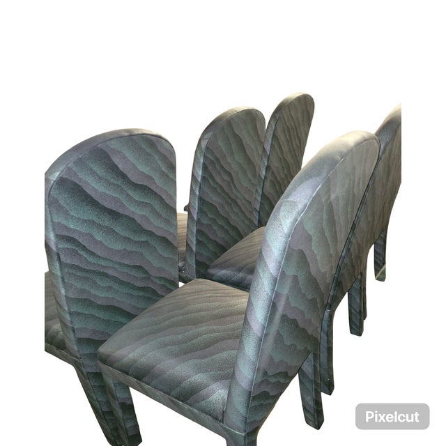 1980s Set of 6 Post Modern Dining Chairs For Sale - Image 4 of 8