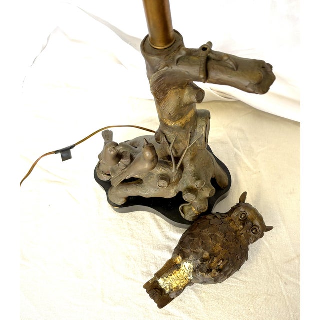 1960s Mid Century Modern Bronze Owl Lamp by Marbro Lamp Co. For Sale - Image 14 of 17