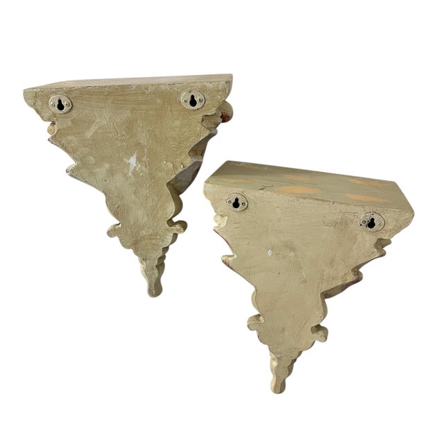 Plastic Vintage Acanthus Leaf Wall Bracket Display Shelf - A Pair For Sale - Image 7 of 7