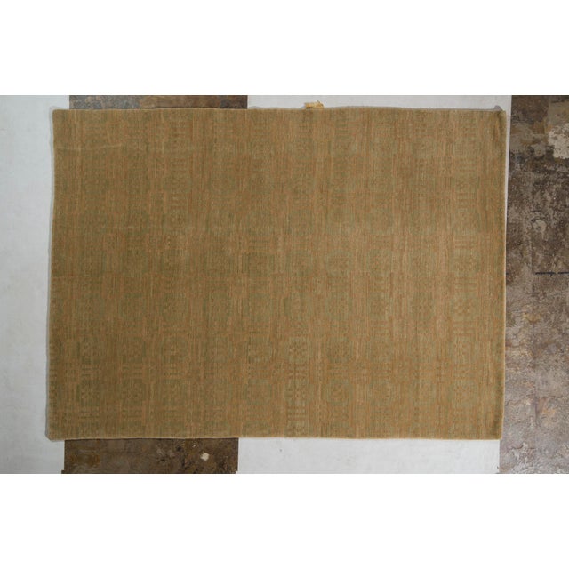 Contemporary Handmade Contemporary Rug in Green and Brown Geometric Pattern by Rug & Kilim For Sale - Image 3 of 8