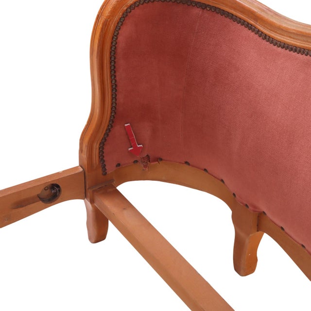 Terra Cotta Full Size French Corbeille Style Bed, C. 1945 For Sale - Image 8 of 10