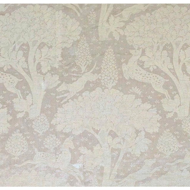 English Vintage Old World Weavers for Scalamandre "Animalia Forest" Silk Blend Satin Fabric- 13.5 YDs For Sale - Image 3 of 5