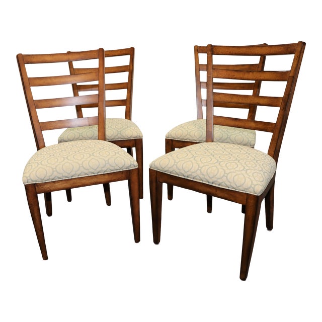 Ethan Allen Tango Country Style Ladderback Dining Chairs Set of 4