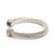 Stones: rose de france faceted cab diamond round brilliant cut Circumference: 6.75 in. with 1 in opening Width: 7 mm...