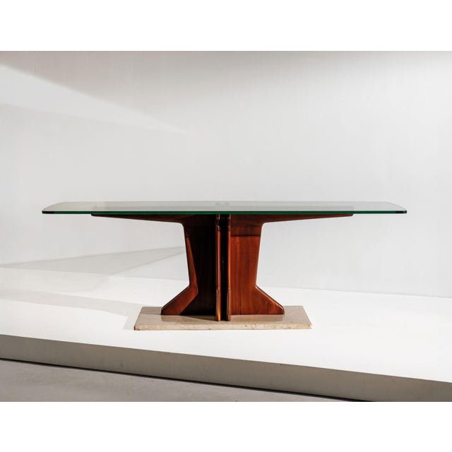 Vintage Table in Walnut Wood with Marble Base by Giorgio Raponi, 1950s For Sale - Image 15 of 17