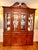 Brown Vintage Ethan Allen Georgian Flame Mahogany Lighted Breakfront Cabinet For Sale - Image 8 of 12