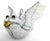 Delicate white glass beads have been woven over silver tone wire to create a gorgeous heavy and sturdy hanging dove. Use...