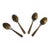 1990s English Brass Tea Spoons - Set of 4 For Sale