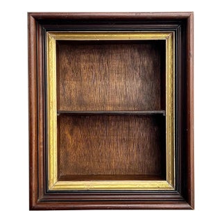 Antique Shadow Box Frame Wall Shelf For Sale