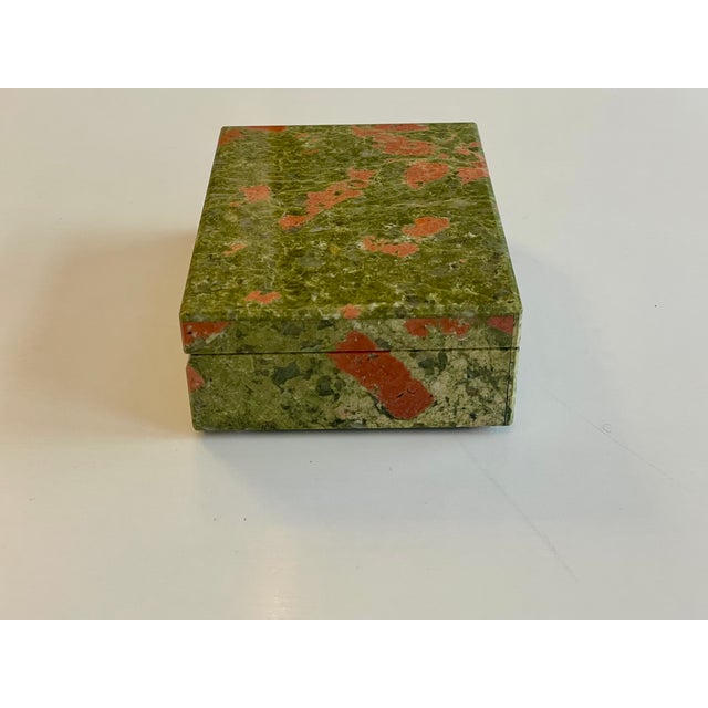 1950s Rhodonite Box with Brass Hinge, Italy, 1950s For Sale - Image 5 of 8