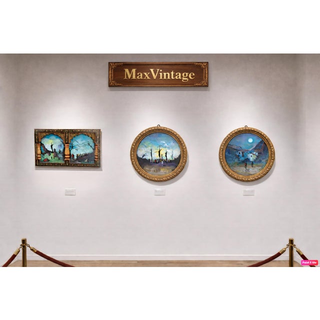 Antonio Berté, Various Scenes, 1980, Paintings, Framed For Sale - Image 4 of 13