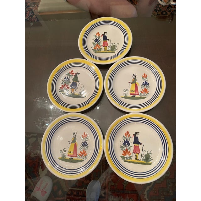 1950s Mid-Century Modern Henriot Quimper Breton Folk Dinnerware Collection - 33 Piece Set For Sale - Image 12 of 13