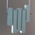 Blue Lacquered Metal Prototype Chandelier from Lumi, 1970 For Sale - Image 4 of 10