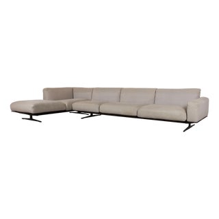 Soft Dream Fabric Corner Sofa Beige Cream Sofa by Antonio Citterio for Flexform For Sale