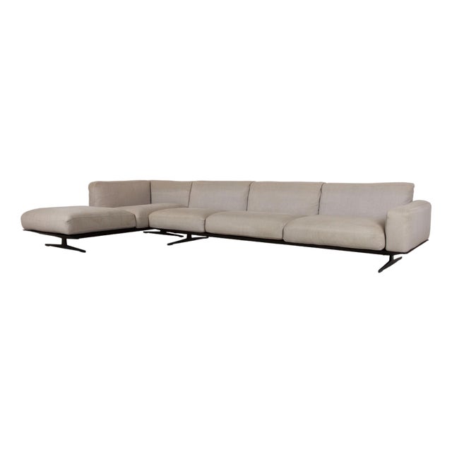 Soft Dream Fabric Corner Sofa Beige Cream Sofa by Antonio Citterio for Flexform For Sale