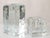 Transparent 1980s Blenko Art Glass Handmade Ice Cube Diamond Candle Holders- Set of 2 For Sale - Image 8 of 12