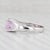 2010s 1.69ctw Oval Pink Kunzite Diamond Ring 14k White Gold Size 7.25 For Sale - Image 5 of 8