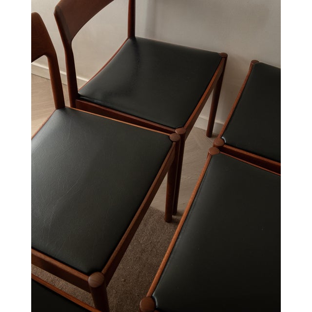 Danish Modern Teak Dining Chairs by Johannes Nørgaard, 1960s, Set of 5 For Sale - Image 17 of 18