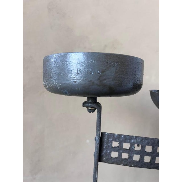 Arts and Crafts German Wrought-Iron Smoking Stand, 1916 For Sale - Image 8 of 10
