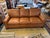 Animal Skin Pottery Barn Turner Roll Arm Leather Sofa, Caramel For Sale - Image 7 of 12