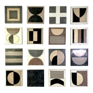 Encaustic Mixed Media Paintings by Gina Cochran "Tinderbox" - 16 Panels For Sale