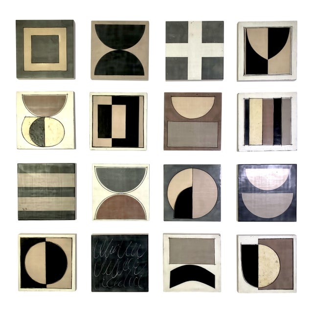 Encaustic Mixed Media Paintings by Gina Cochran "Tinderbox" - 16 Panels For Sale