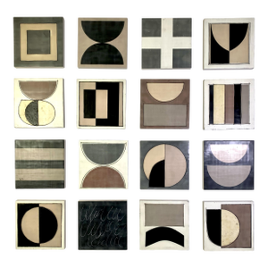 Encaustic Mixed Media Paintings by Gina Cochran "Tinderbox" - 16 Panels