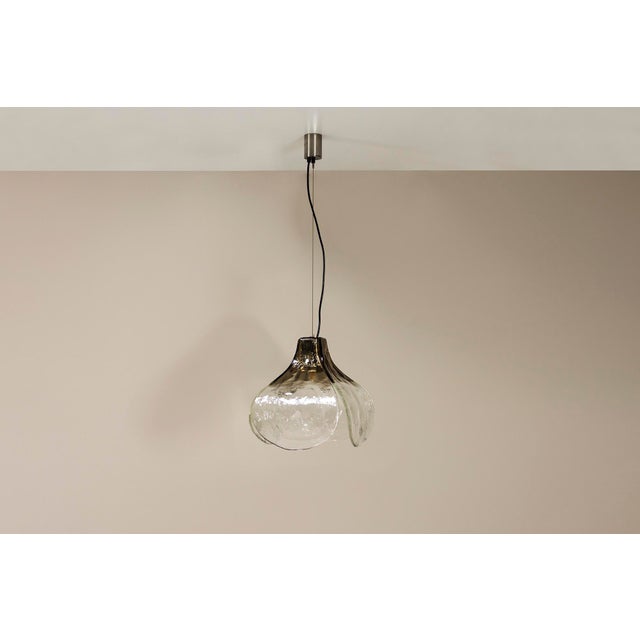 Mid-Century Modern LsS184 Flower-Shaped Pendant Lamp by Carlo Nason for AV Mazzega, 1970s For Sale - Image 3 of 16