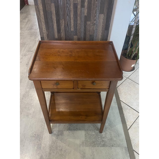 Vintage Side Table in Cherry Wood, 1950s For Sale - Image 17 of 18