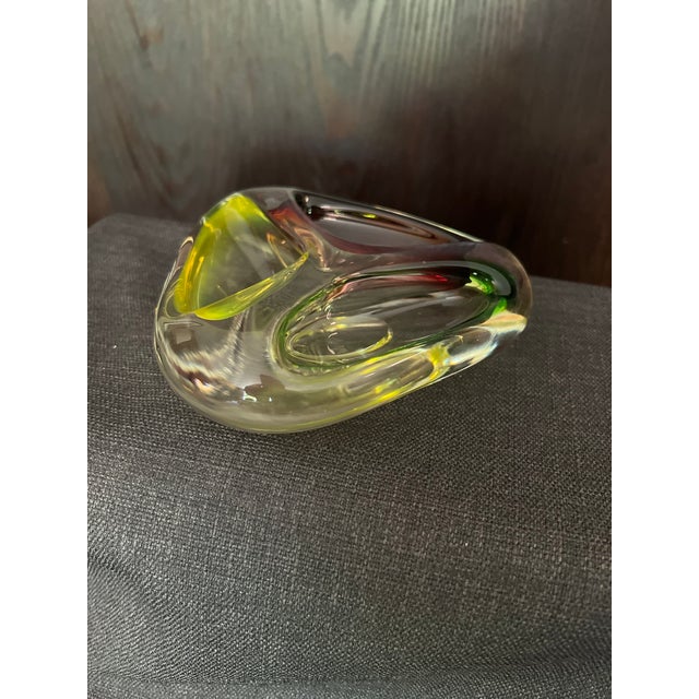 1960s Tri-Color Sommerso Technique Glass Bowl / Catchall For Sale - Image 4 of 7