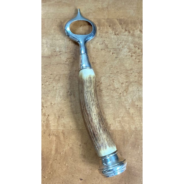 Late 20th Century Vintage Horn and Sterling Silver Bottle Opener For Sale - Image 5 of 12
