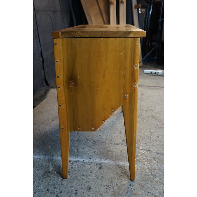 Antique Country French Rustic Walnut Dough Bin Box Petrin Cabinet Table 38" For Sale - Image 13 of 18
