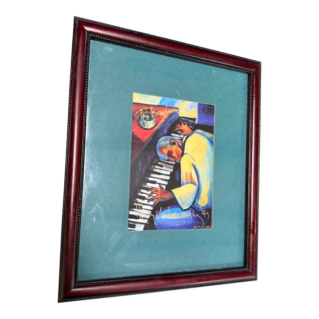 1960s Margaret Slade Kelley "Playing for Tips" New Orleans Print Signed For Sale