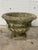 1920s Vintage Asheville Estate Cast Stone Basket Weave Planters For Sale - Image 5 of 7